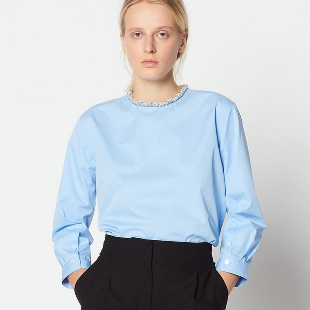 Sandro Paris Beaded Collar Top - NWT!